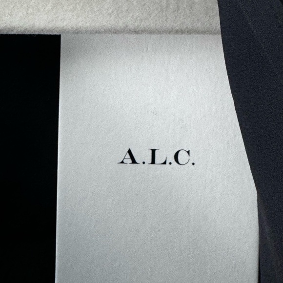 A.L.C 100% Silk Kenyatta Dress Sleeveless Cutout V-Neck Cinched Waist Size 8 - Picture 6 of 12